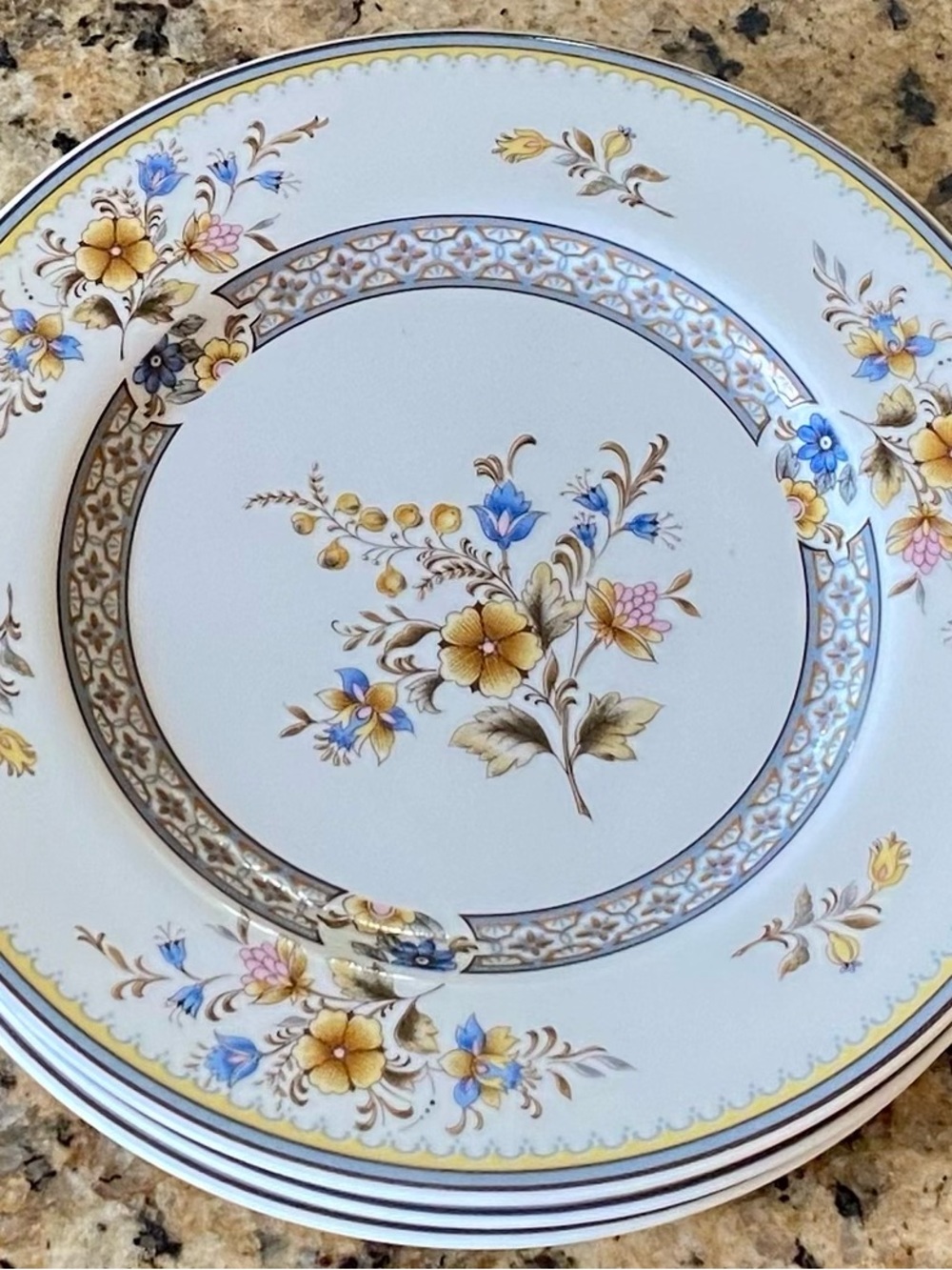 Set of 3 Vintage Mikasa Chippendale Dinner Plates  10 5/8” wide